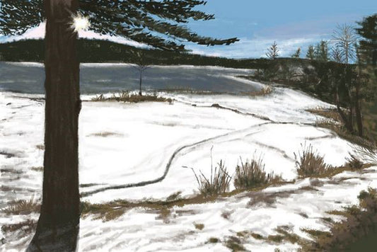 "A Winter Scene" Original Giclée on Canvas