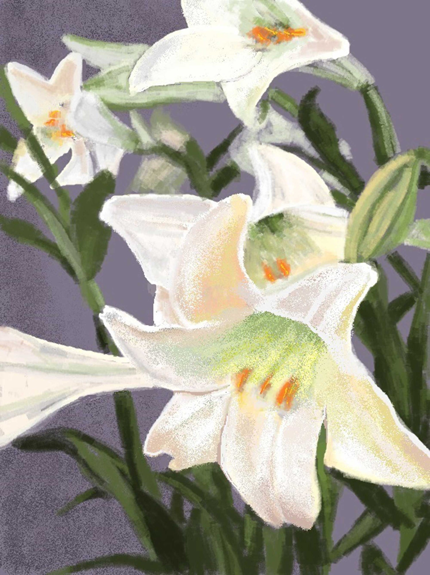 "Easter Lilies" Original Giclée on Canvas- Posters, Prints, & Visual Artwork - Carole K. Boyd