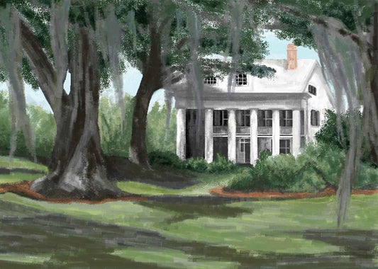 "Louisiana Mansion" Print-  - Carole K. Boyd