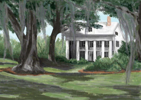 "Louisiana Mansion" Original Giclée on Canvas-  - Carole K. Boyd