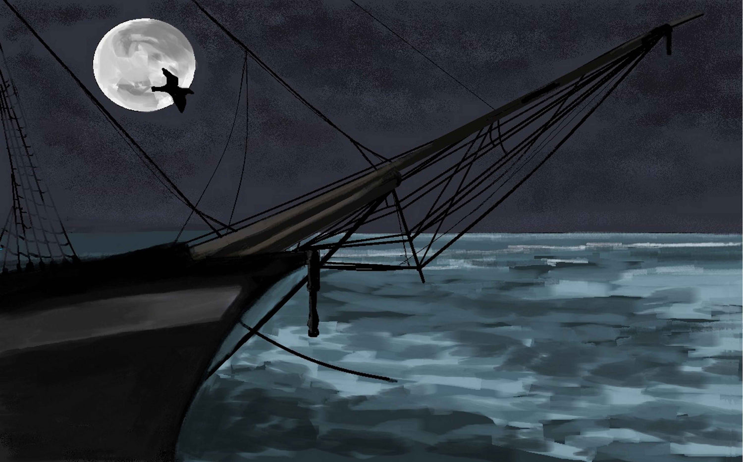 "Night Sail" Original Giclée on Canvas-  - Carole K. Boyd