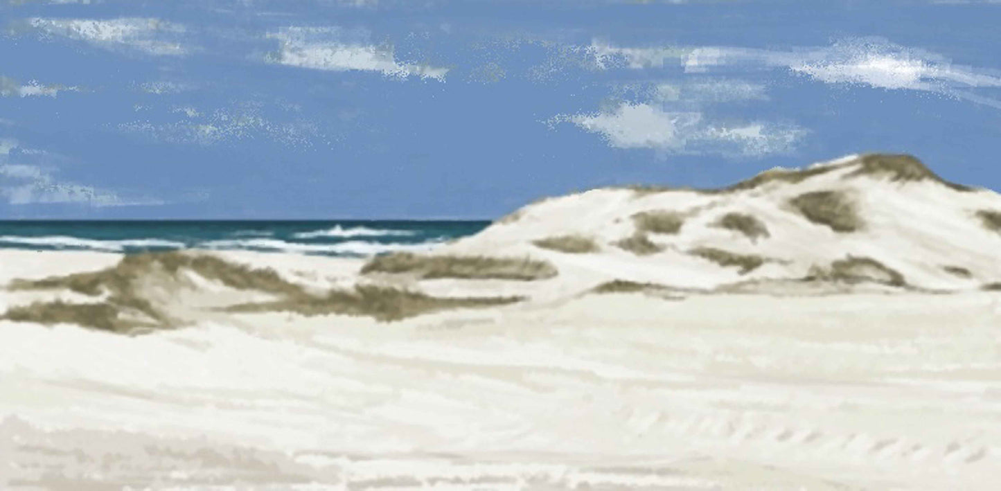 "South Padre Island Dunes" Original Giclée on Canvas-  - Carole K. Boyd