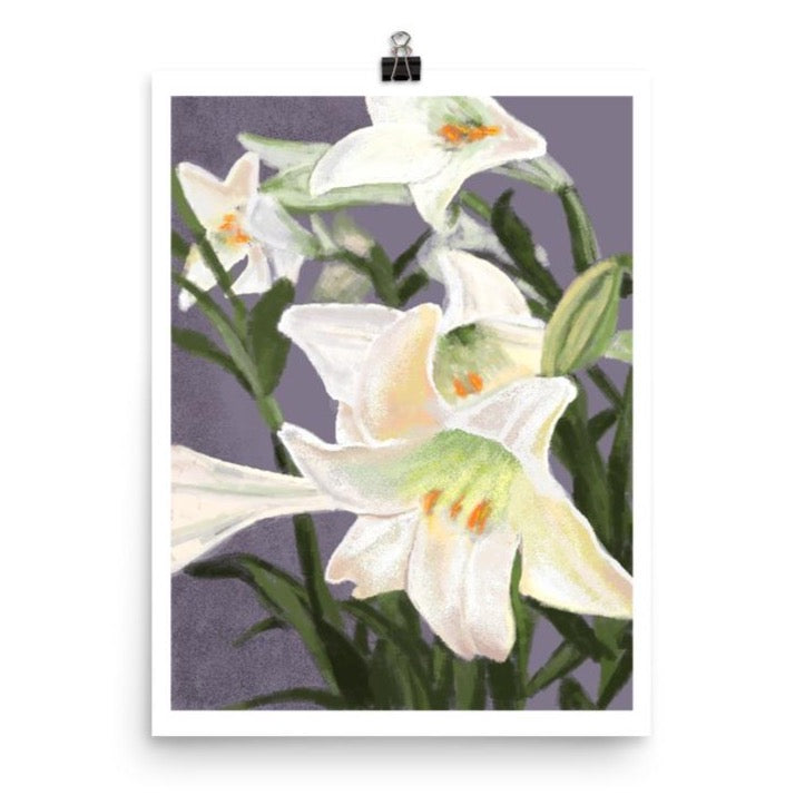 "Easter Lilies" Print- Posters, Prints, & Visual Artwork - Carole K. Boyd