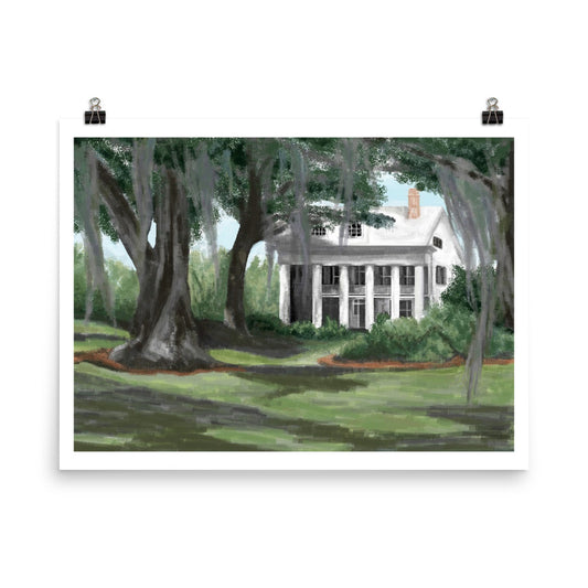 "Louisiana Mansion" Print-  - Carole K. Boyd
